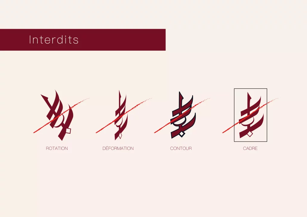 Interdits (modification de logo) / Forbidden (modifications of the logo)